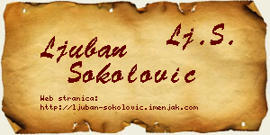 Ljuban Sokolović vizit kartica